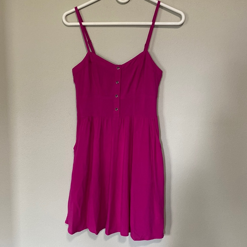Hot pink babydoll dress